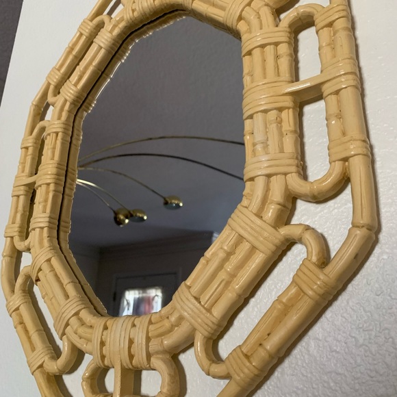 Vintage Homco Faux Bamboo Mirror - Picture 8 of 9